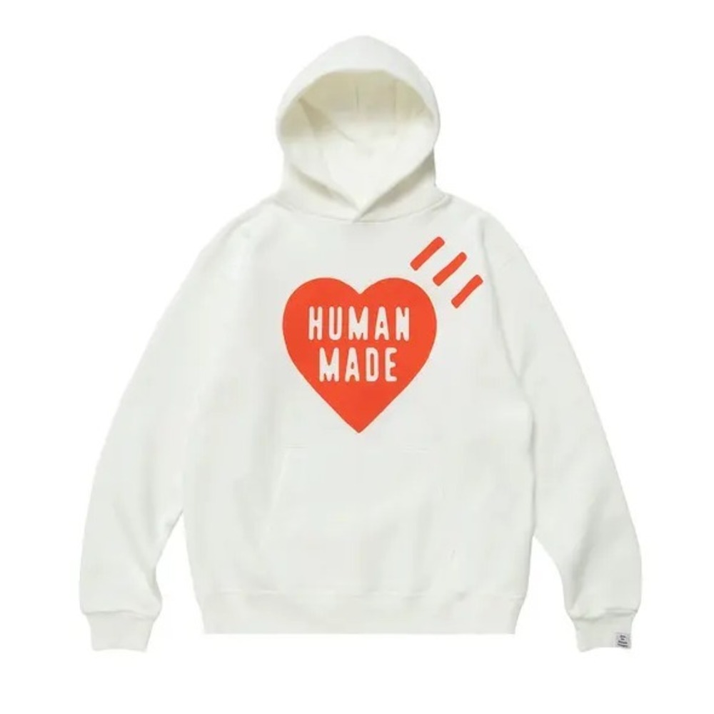 Human‎ Made Heart Logo Pullover Hoodie White XL HM25CS017 NWT Sealed Japan 25SS